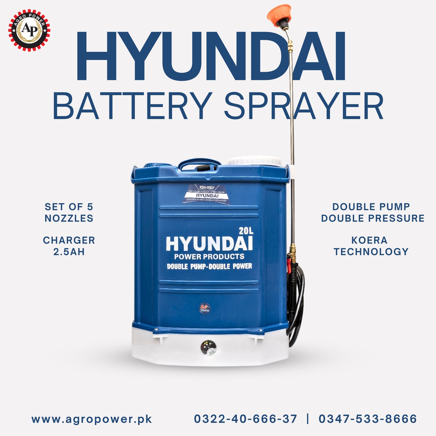Hyundai Battery Sprayer HBS-20DP