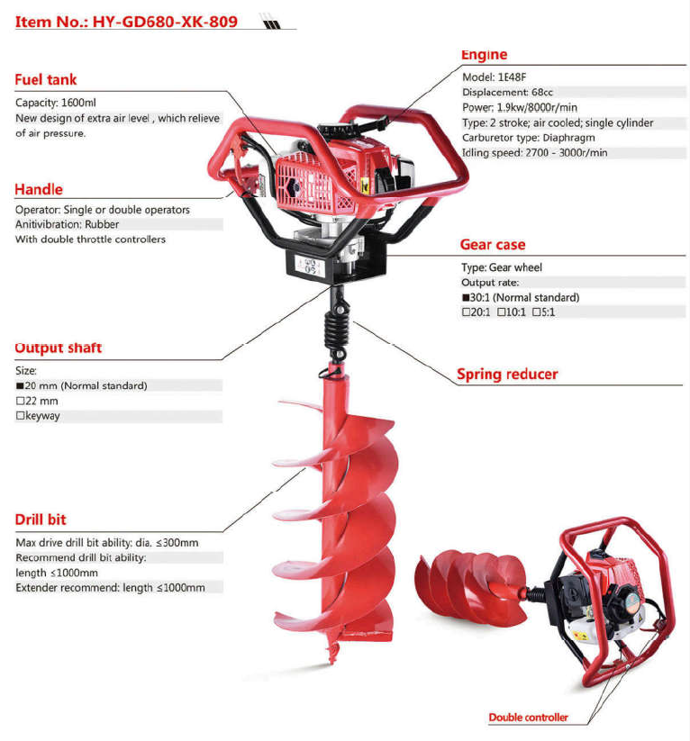 Post Hole Digger 68 cc