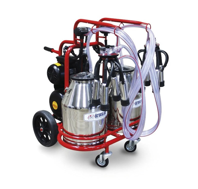PORTABLE MILKING MACHINE ( Double Cluster & Double Bucket )