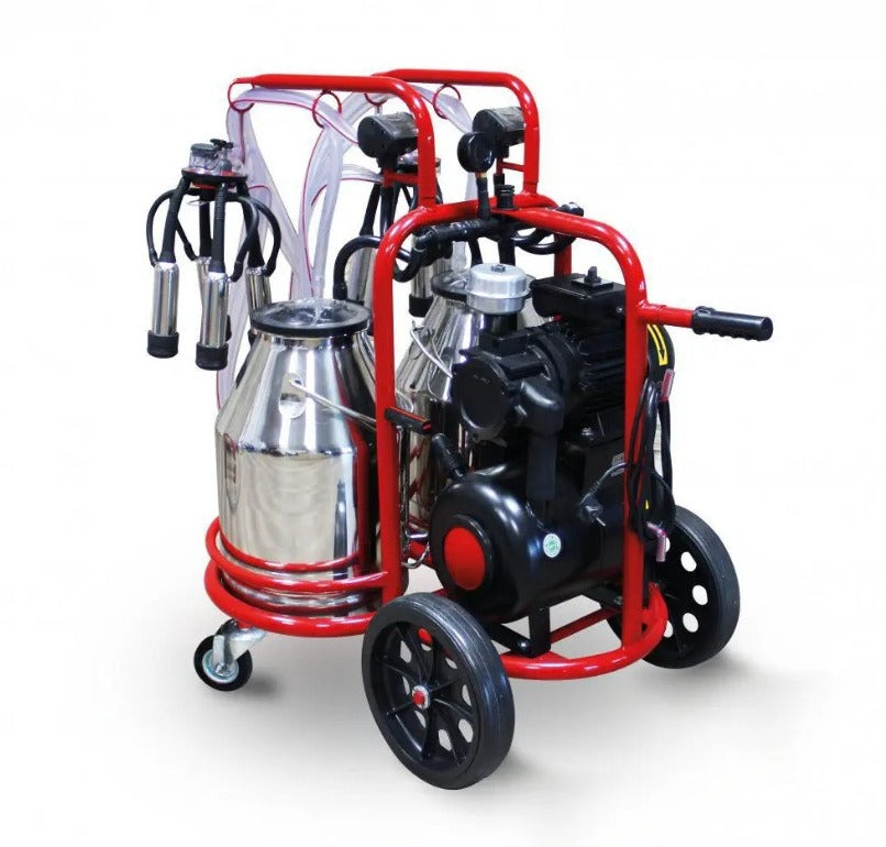 PORTABLE MILKING MACHINE ( Double Cluster & Double Bucket )
