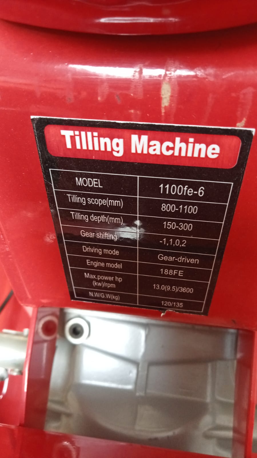 Power Tiller 13HP 1100fe-6 8 Gear