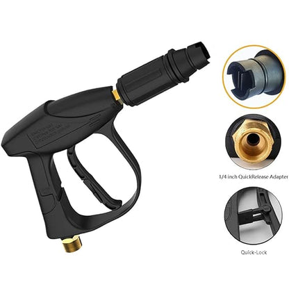 Pressure Washer Gun Car Water Spray Gun High Pressure Water Gun Pressure Washer with Adjustable Nosel