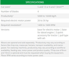 Precision Forage Chopper JF 60 Max With Tractor 3 Point Linkage