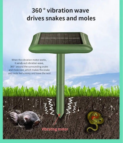 CE Easy Installation Solar Energy Mole Snake Repeller Dustproof Waterproof Protect Home Safety Field Guardian Animal Repellent
